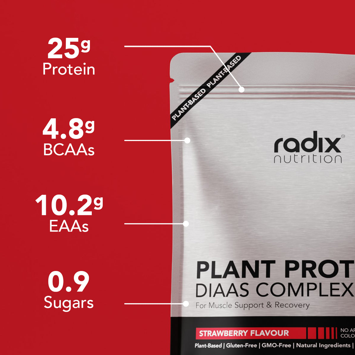Plant Protein DIAAS Complex 1.30 - Strawberry / 1kg Bag