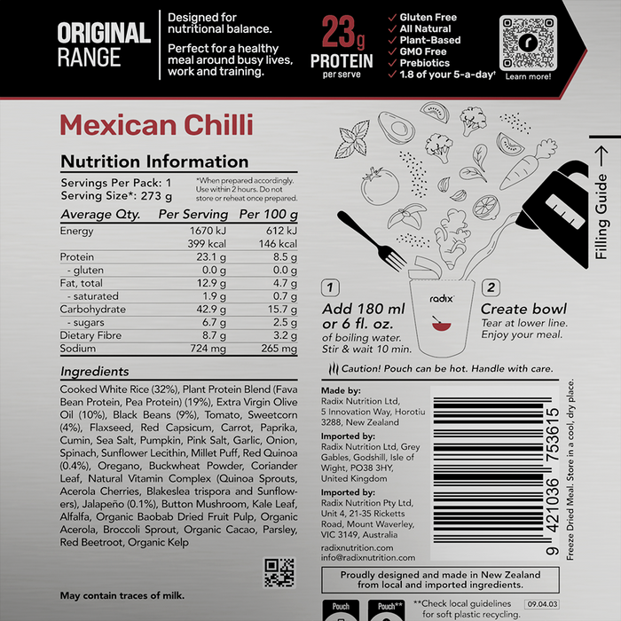 Original Meal - Mexican Chilli / 400 kcal (8 Pack)